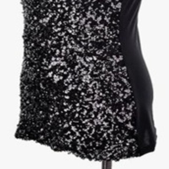 Sequin Embellished Sleeveless Round Neck Tank Top black size small JESSICA - Picture 6 of 15